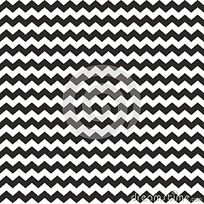 Zig zag vector chevron black and white tile pattern Vector Illustration