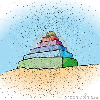 Ziggurat (vector) Vector Illustration