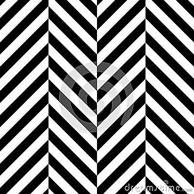 Zigzag chevron seamless pattern background. Alternate black and whitce color. Vector illustration Vector Illustration