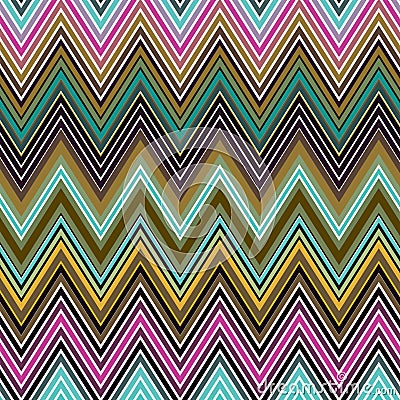 Zigzag Chevron Spectrum Native Tribal Colorful Stripe Background Pattern Vector Illustration