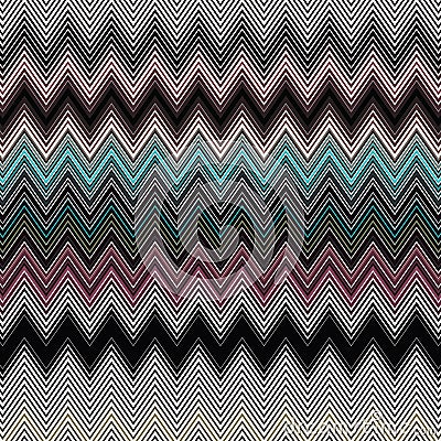 ZigZag Chevron Gradient Dark Spectrum Colorful Stripe Background Pattern Texture Vector Illustration