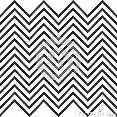 Zigzag. Horizontally seamless pattern for stripes Vector Illustration
