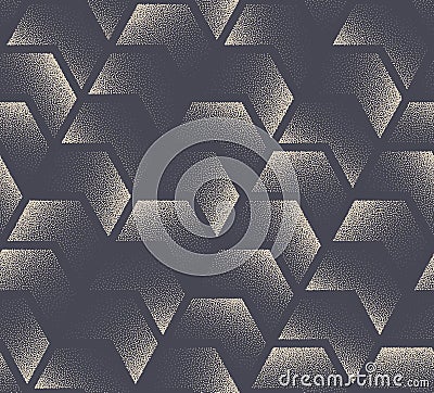 Zigzag Incline Stippled Structure Seamless Pattern Vector Abstract Background Vector Illustration