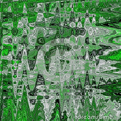 Geometric zigzag lined pattern, endless background in green and teal with transparent effect. Decorative net splicing motif Stock Photo