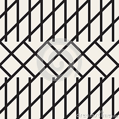 Zigzag lines geometric seamless pattern. Vector Illustration