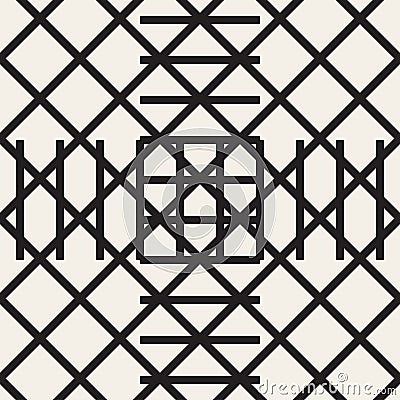 Zigzag lines geometric seamless pattern. Vector Illustration