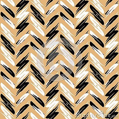 Zigzag pattern seamless Zigzag background. Gold and black zigzags on a white background. Modern . Vector repeating Vector Illustration