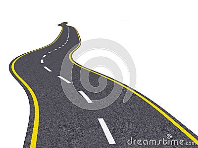 Zigzag road Stock Photo