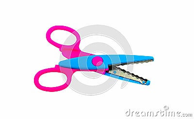 Zigzag scissors for art Stock Photo