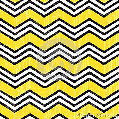 Zigzag seamless pattern. Hand-drawn vector Vector Illustration