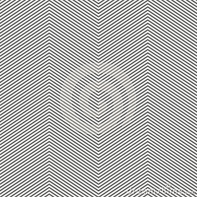 Zigzag seamless pattern. Vector texture with thin lines, stripes, chevron Vector Illustration