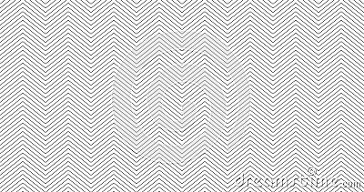 Zigzag textured white 16:9 white background design. Simple chevron seamless pattern. Template for prints, wrapping paper, fabrics Stock Photo