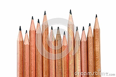 Zigzag wood pencil Stock Photo