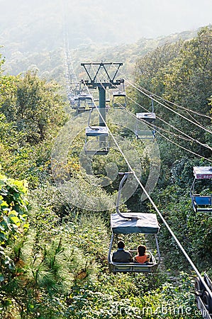 Zijing Mountain Cableway Editorial Stock Photo