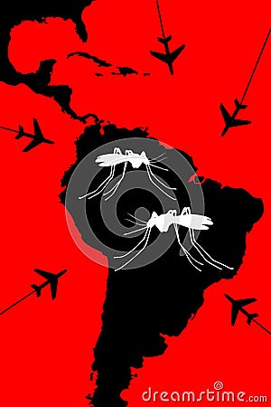 Zika travel warning Stock Photo