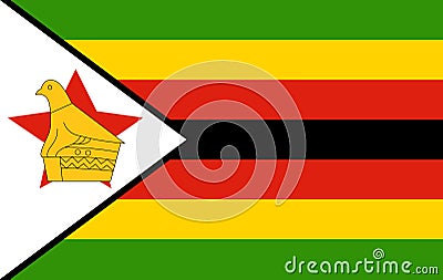 Zimbabwe flag Stock Photo