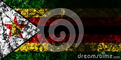 Zimbabwe grunge old flag, background Stock Photo