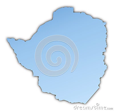 Zimbabwe map Stock Photo