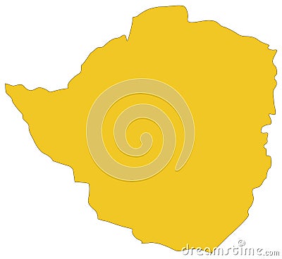 Zimbabwe map - country in southern Africa Vector Illustration