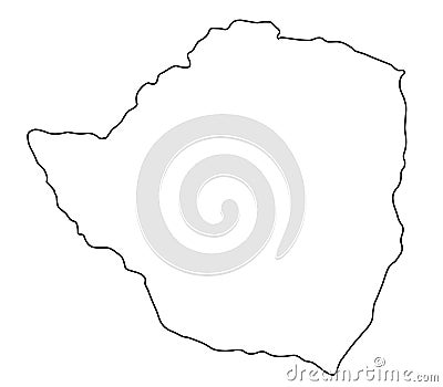 Zimbabwe map outline vector illustration Vector Illustration