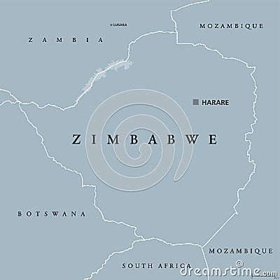 Zimbabwe political map Vector Illustration