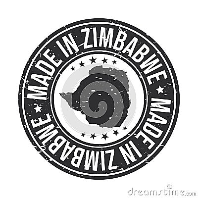 Zimbabwe Symbol. Silhouette Icon Map. Design Grunge Vector. Product Export Seal. Vector Illustration