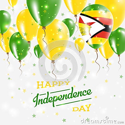 Zimbabwe Vector Patriotic Poster. Independence. Vector Illustration