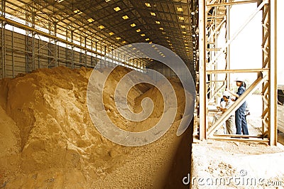 Zinc mine. Working area. Area for keep mineral. Editorial Stock Photo