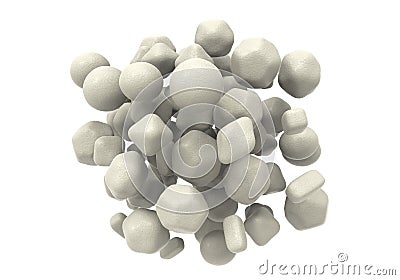 Zinc oxide ZnO nanoparticles Cartoon Illustration
