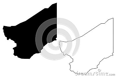 Zinder Region map vector Vector Illustration