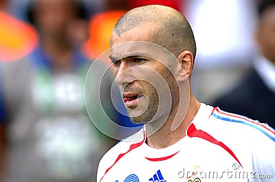 Zinedine Zidane during the match Editorial Stock Photo
