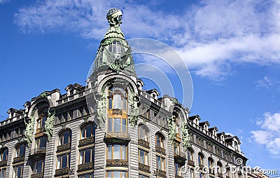 Zinger House in Petersburg Stock Photo