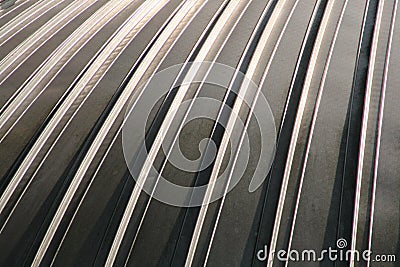 Zink roofing Stock Photo