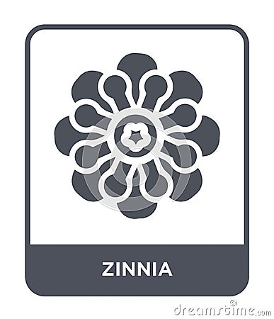 zinnia icon in trendy design style. zinnia icon isolated on white background. zinnia vector icon simple and modern flat symbol for Vector Illustration