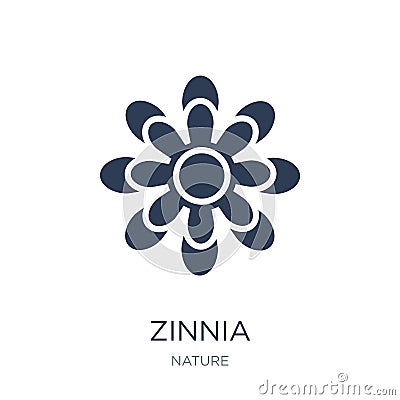 Zinnia icon. Trendy flat vector Zinnia icon on white background Vector Illustration