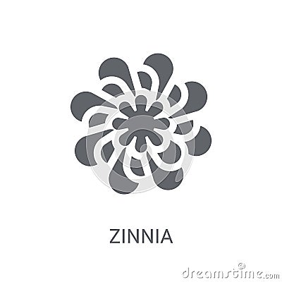 Zinnia icon. Trendy Zinnia logo concept on white background from Vector Illustration