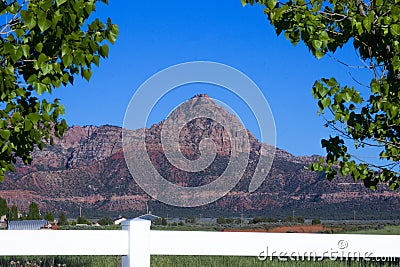 Zion Butte Stock Photo