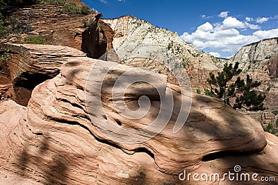 Zion rock formations Stock Photo