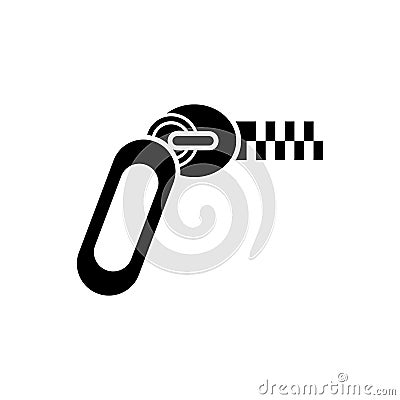 Zip icon. Open zipper symbol. Vector illustration. Vector Illustration