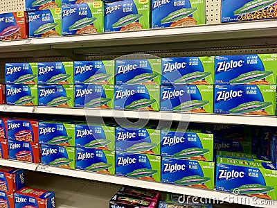 Ziploc brand plastic bags Editorial Stock Photo