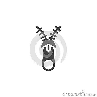Zipper For Mattress vector icon Vector Illustration