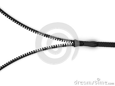 ZIPPER unzip Stock Photo