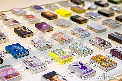 Zippo lighters for sale Editorial Stock Photo