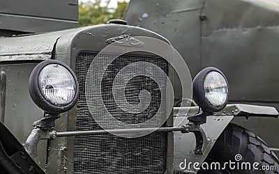 ZIS-6 is a Soviet three-axle four-ton off-road truck with dual-tire rear axles. It was created on the basis of the ZIS-5 truck Editorial Stock Photo