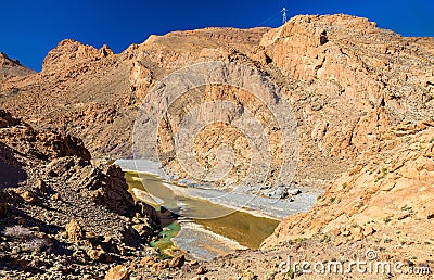 The Ziz Gorges near the Tunnel de Legionnaire in Morocco Stock Photo