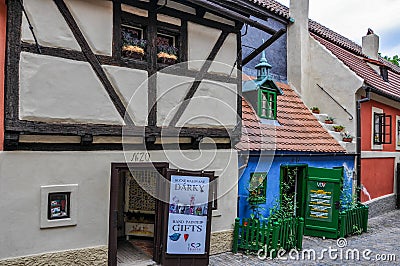 Zlata Street is one of the main landmark of Prague Editorial Stock Photo