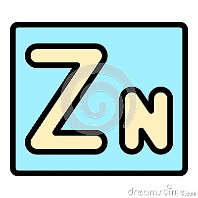 Zn complex icon vector flat Vector Illustration