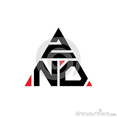 ZNO triangle letter logo design with triangle shape. ZNO triangle logo design monogram. ZNO triangle vector logo template with red Vector Illustration