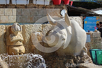 The Zodiac alleys, Fountain Astrological Signs, Jaffa Old City, Tel Aviv Editorial Stock Photo