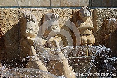 The Zodiac alleys, Fountain Astrological Signs, Jaffa Old City, Tel Aviv Stock Photo